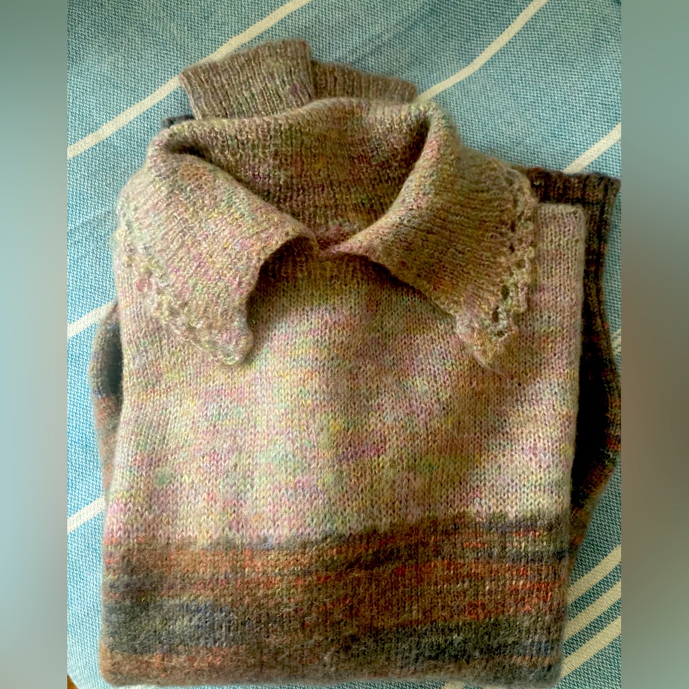 Vintage ‘70/80’s space dyed heather lavender sweater